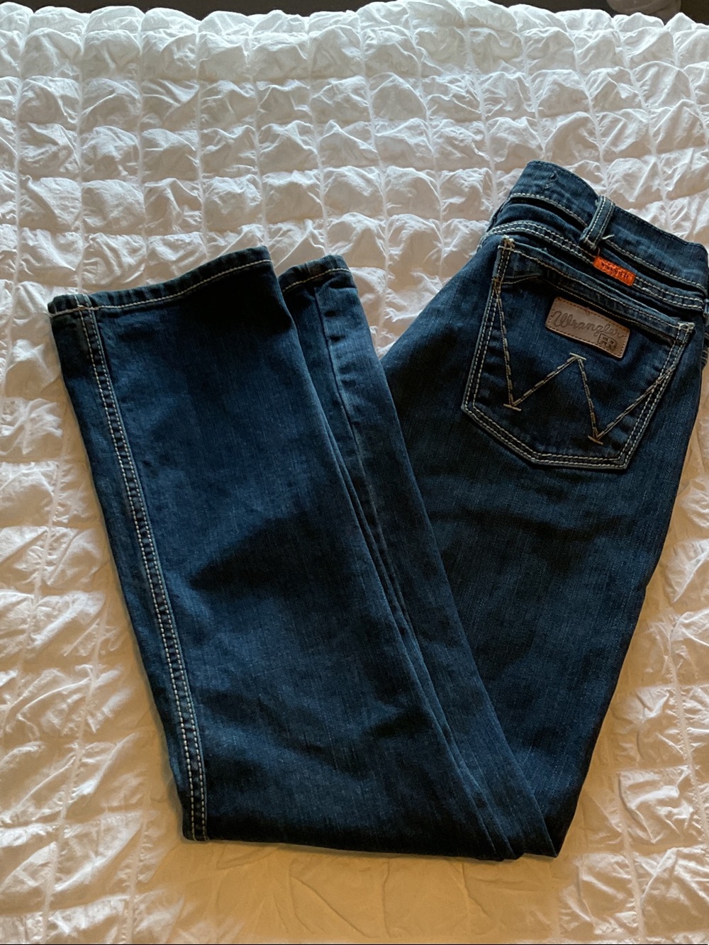Wrangler FR Men’s Dark Indigo Straight-Leg Jeans